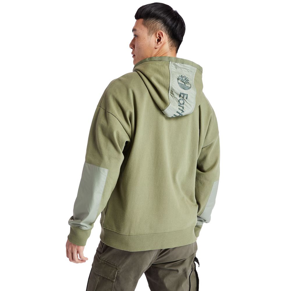 Timberland Mens Sweatshirts Ecoriginal EK+ Hoodie - Olive - India CS2791856